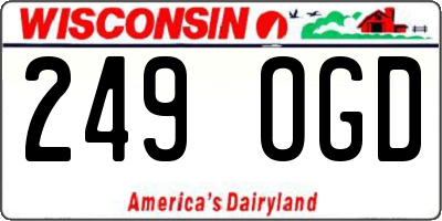 WI license plate 249OGD
