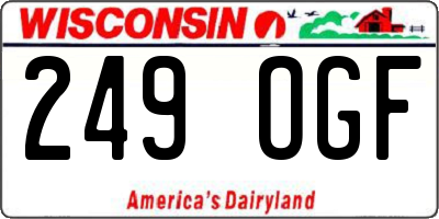 WI license plate 249OGF