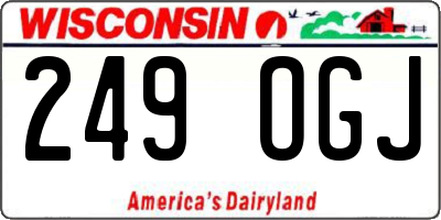 WI license plate 249OGJ