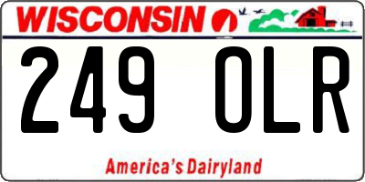 WI license plate 249OLR
