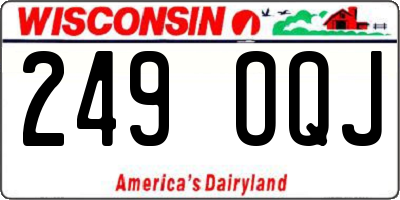 WI license plate 249OQJ