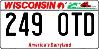 WI license plate 249OTD