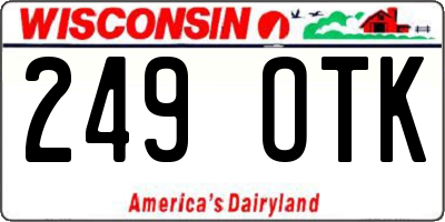 WI license plate 249OTK