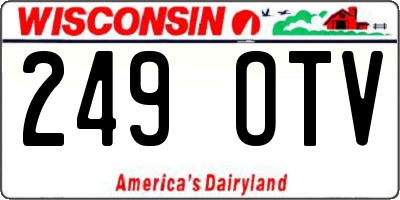 WI license plate 249OTV