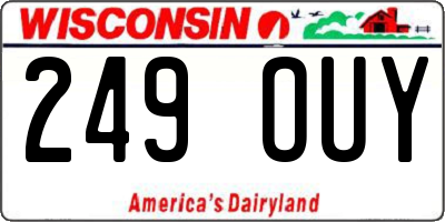 WI license plate 249OUY