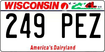 WI license plate 249PEZ
