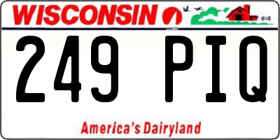 WI license plate 249PIQ