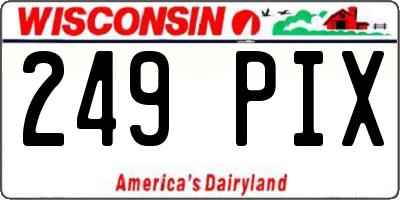 WI license plate 249PIX