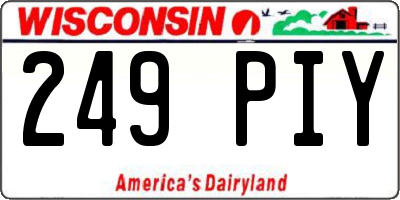 WI license plate 249PIY