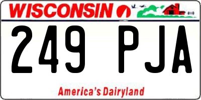 WI license plate 249PJA