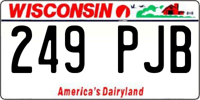 WI license plate 249PJB