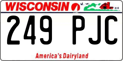 WI license plate 249PJC