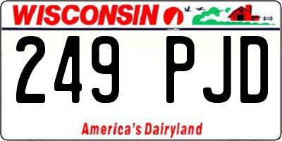WI license plate 249PJD