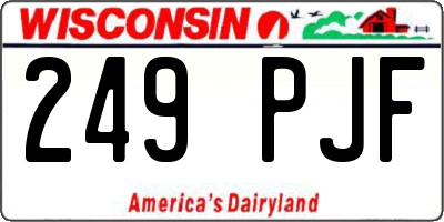 WI license plate 249PJF