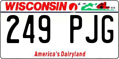 WI license plate 249PJG