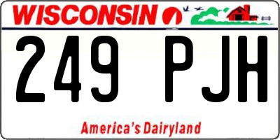 WI license plate 249PJH