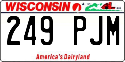 WI license plate 249PJM