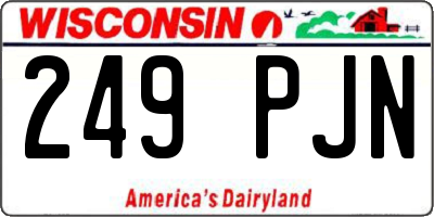 WI license plate 249PJN