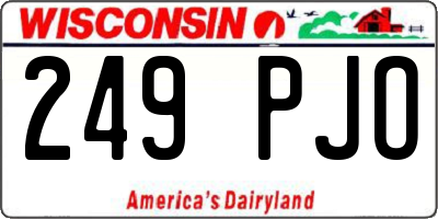 WI license plate 249PJO
