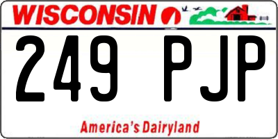 WI license plate 249PJP