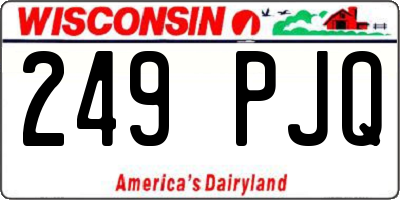 WI license plate 249PJQ