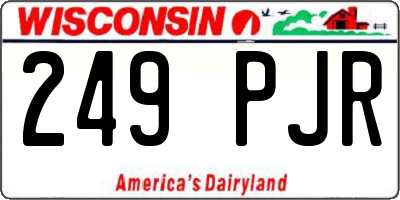 WI license plate 249PJR