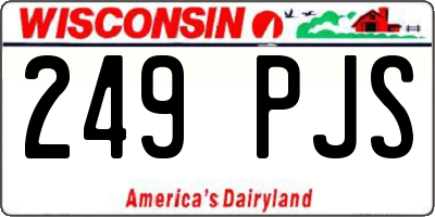 WI license plate 249PJS