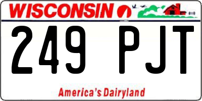 WI license plate 249PJT
