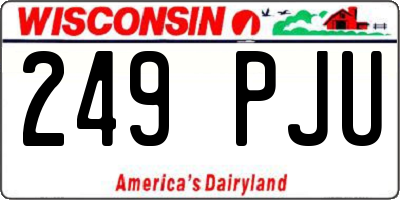 WI license plate 249PJU