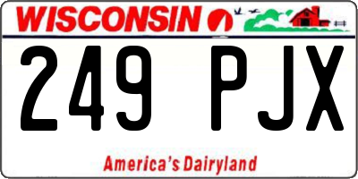 WI license plate 249PJX