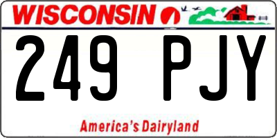 WI license plate 249PJY