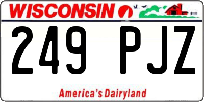 WI license plate 249PJZ