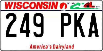 WI license plate 249PKA