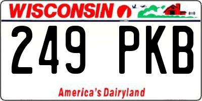 WI license plate 249PKB