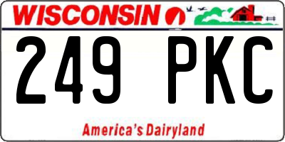WI license plate 249PKC
