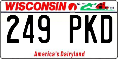 WI license plate 249PKD