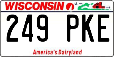 WI license plate 249PKE
