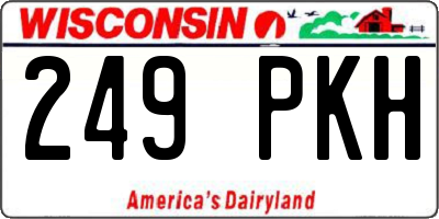 WI license plate 249PKH