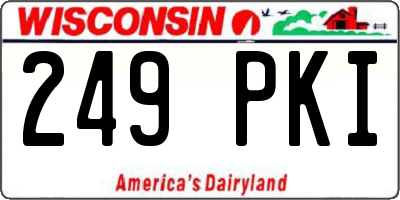 WI license plate 249PKI