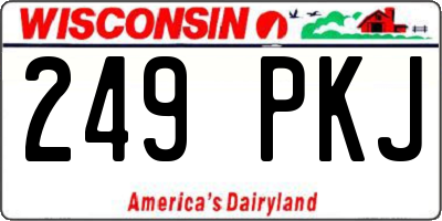 WI license plate 249PKJ