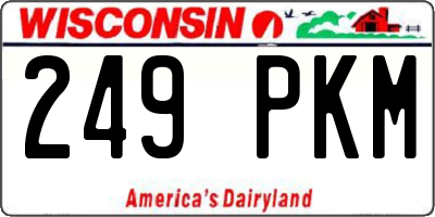 WI license plate 249PKM