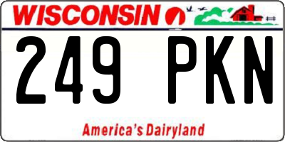 WI license plate 249PKN