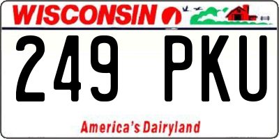 WI license plate 249PKU