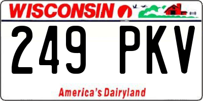 WI license plate 249PKV
