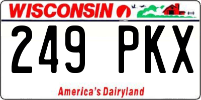 WI license plate 249PKX
