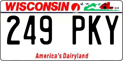 WI license plate 249PKY