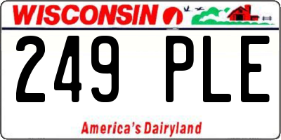 WI license plate 249PLE