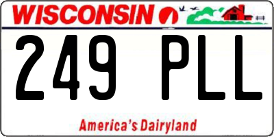 WI license plate 249PLL