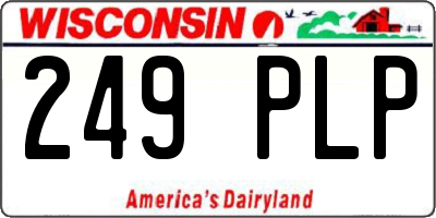 WI license plate 249PLP
