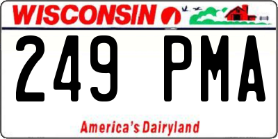 WI license plate 249PMA